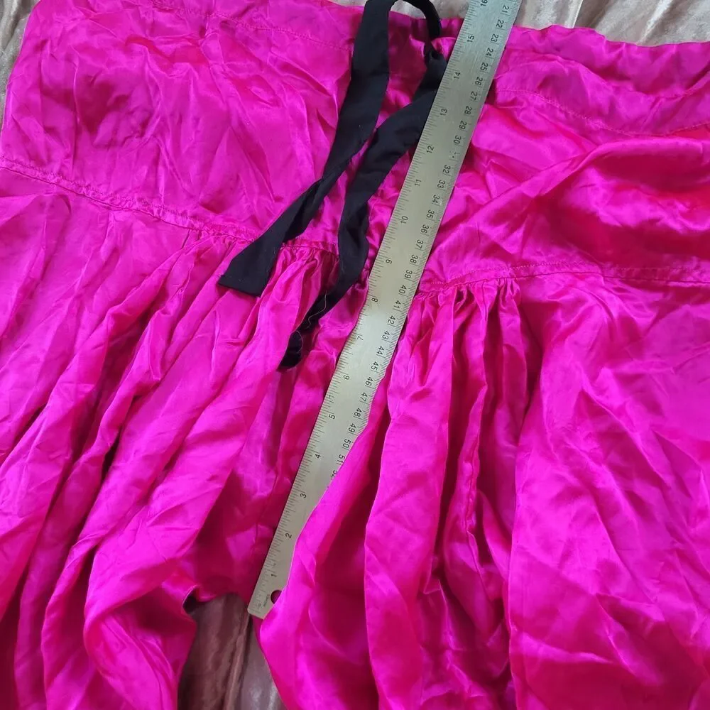 Hot Pink Bloomer Pants Circus Festival Satin One Size Largeish